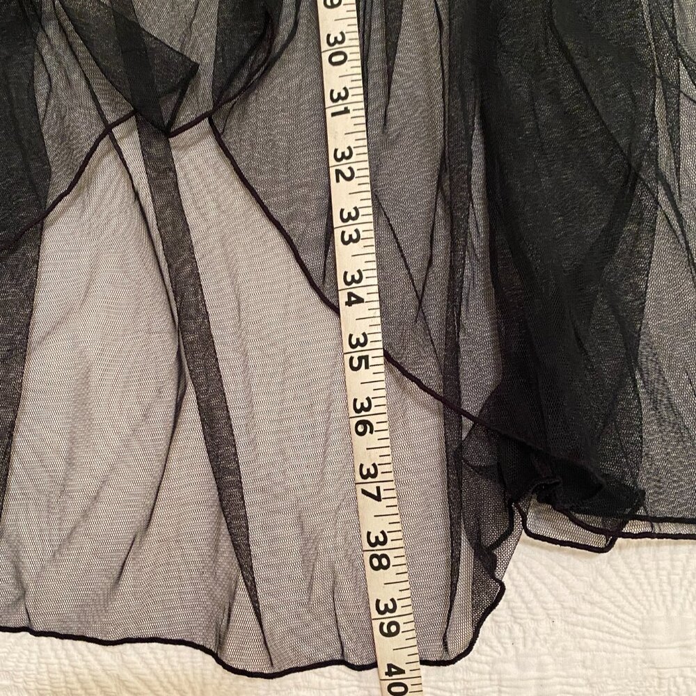 Black Sheer stretchy teddy NEW and sheer Skirt - Picture 7 of 10